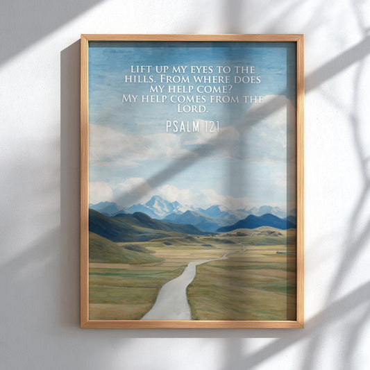 Psalm 121: The Unslumbering – Modern Minimalist Scripture Wall Art