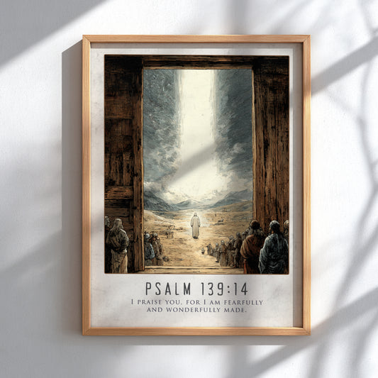 Psalm 139:14: Fearfully & Wonderfully Made – Modern Minimalist Art