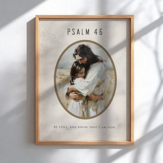Psalm 46: The Unshakable – Modern Minimalist Scripture Art