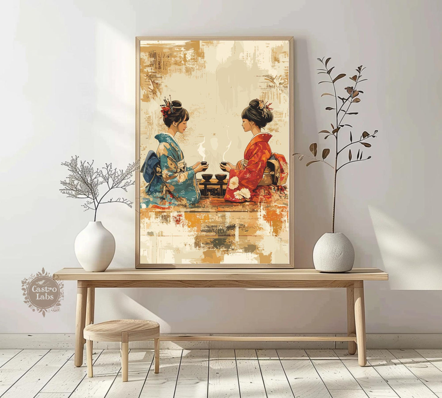 Home Décor, Matcha Tea Poster, Zen Tea Ceremony Art