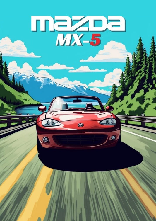 Affiche Mazda MX-5 – Décoration murale emblématique du roadster japonais