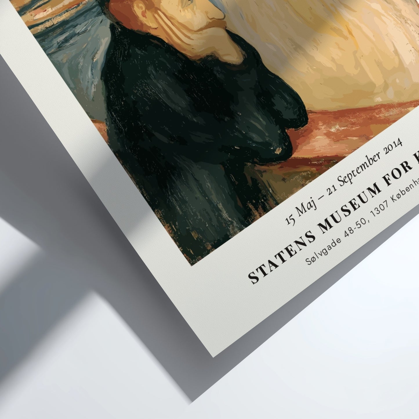 Melankoli poster by Edvard Munch featuring vibrant colors and emotional depth
