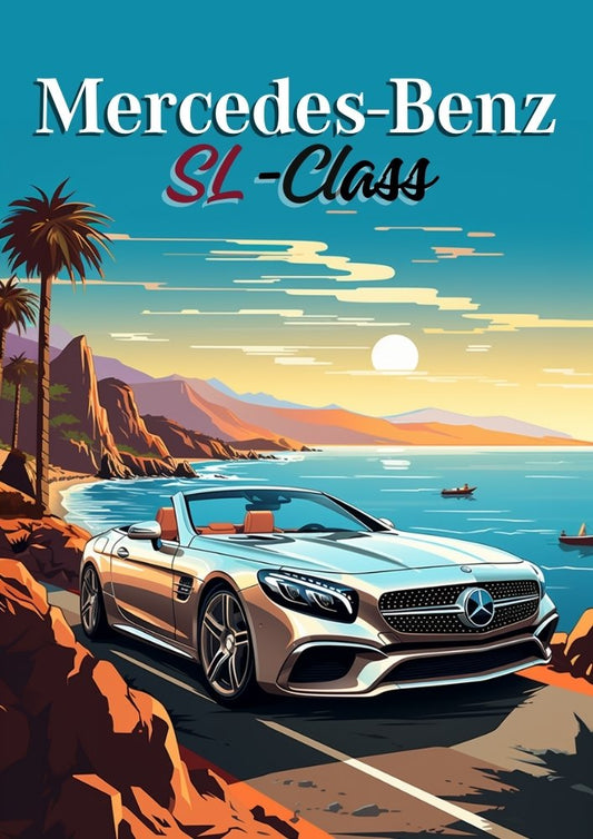 Impression Mercedes-Benz Classe SL – Décoration murale classique et moderne représentant un roadster allemand