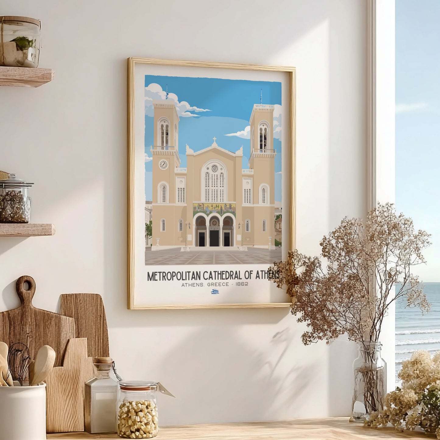 Metropolitan Cathedral of Athens Art - The Byzantine Revival Wall Print