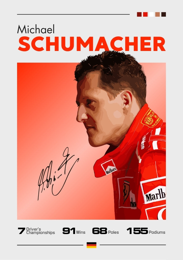 Michael Schumacher Ferrari F1 Poster – Scuderia Legend Art
