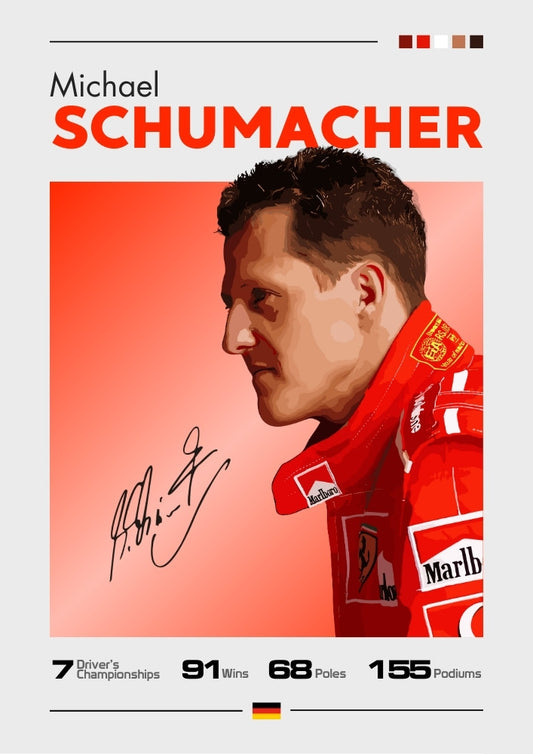 Affiche Ferrari F1 de Michael Schumacher – Scuderia Legend Art