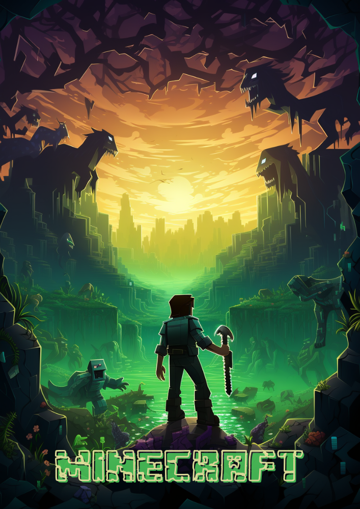 Minecraft Poster – Creative Gaming Wall Art for Kids & Minecraft Builders