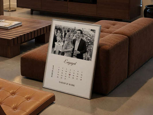 Personalised Engagement Calendar Photo Poster