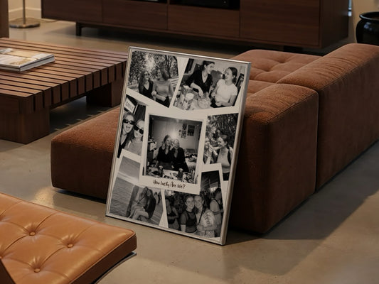 Personalised Scattered Polaroid Photo Collage Print