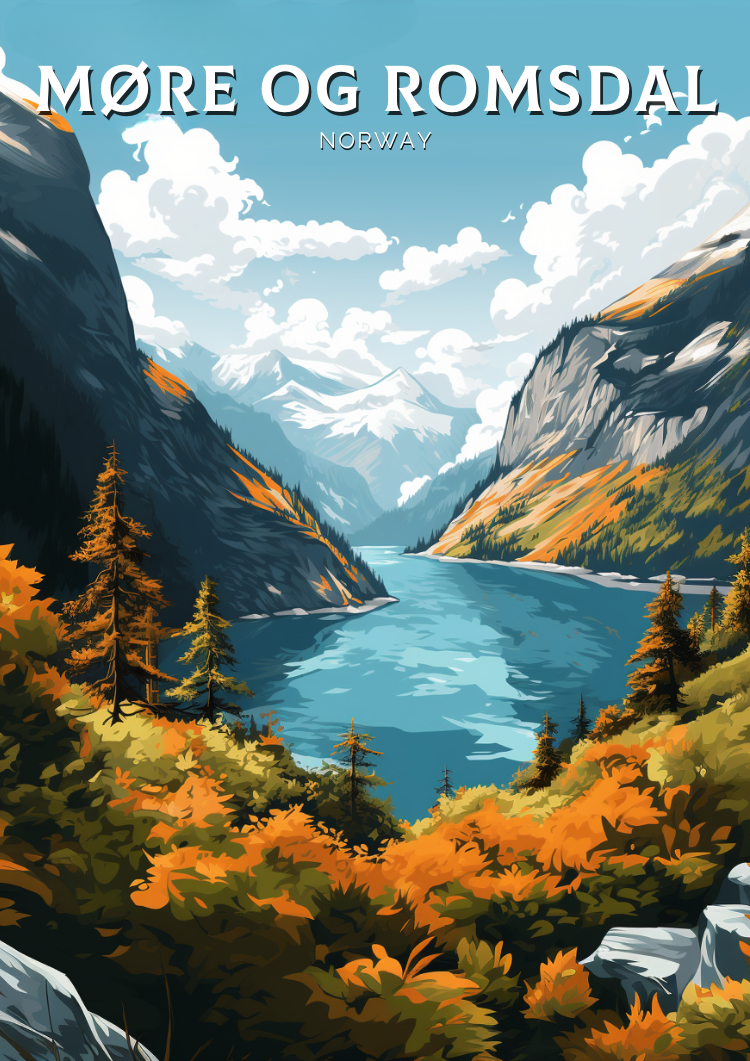 Møre og Romsdal Travel Print - Norvège Artwork