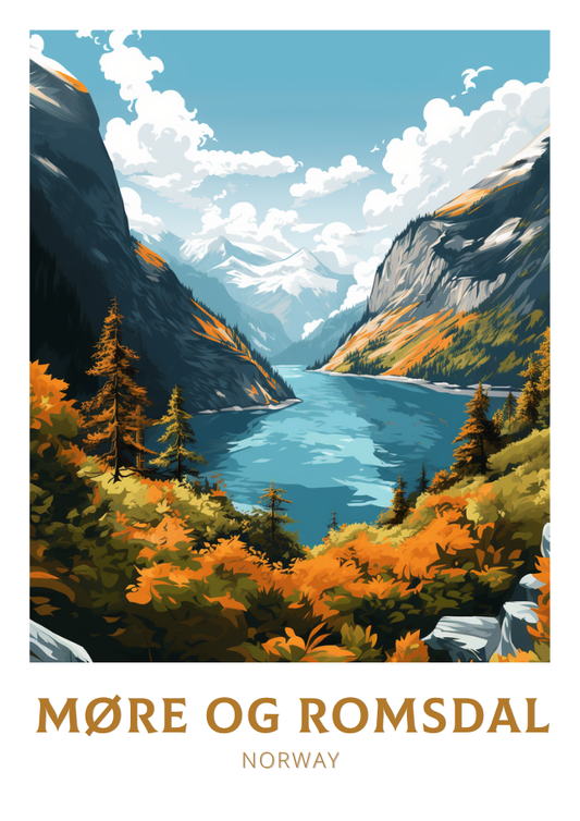 Affiche de voyage Møre og Romsdal - Illustration de la Norvège