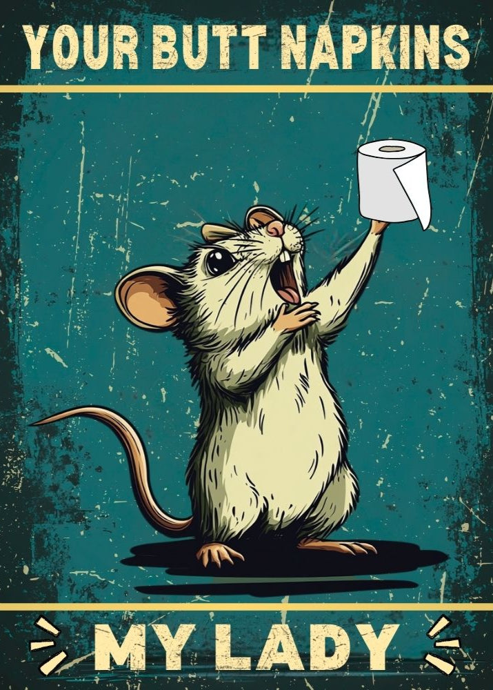 Funny Mouse Bathroom Print