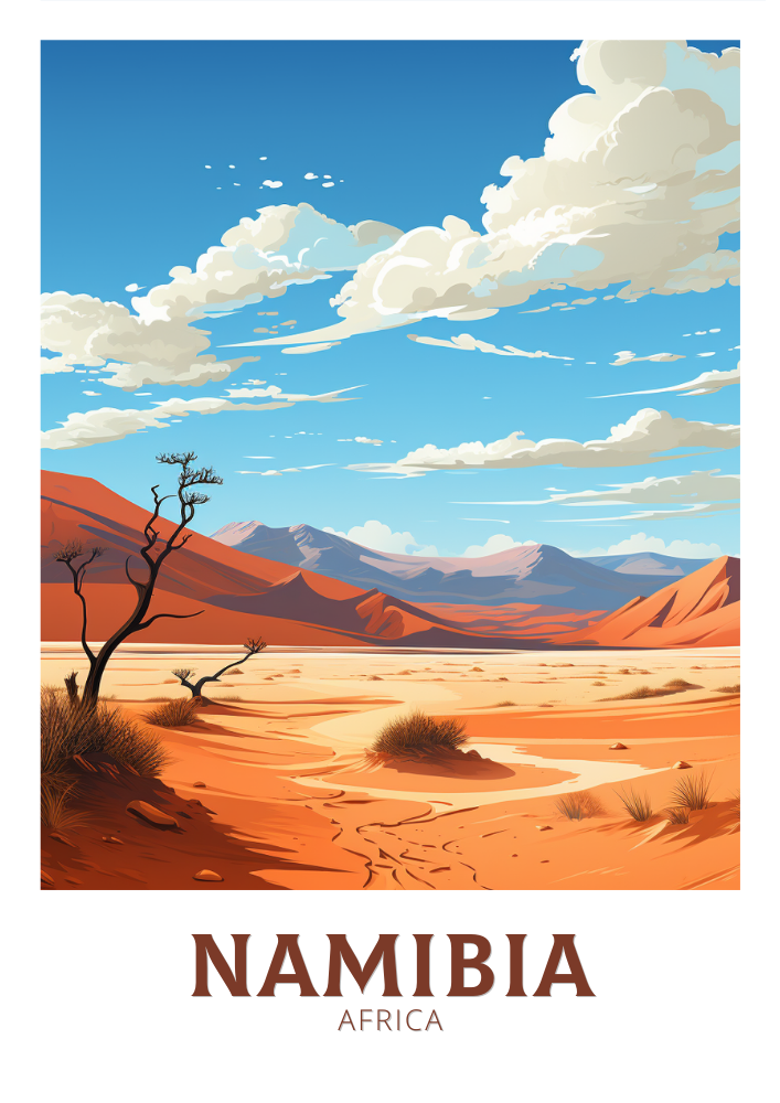 Namibia Poster - Vintage Artwork