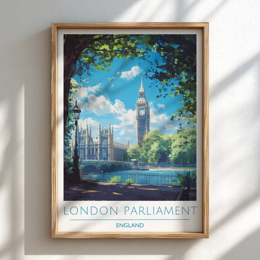 London Parliament, England: The Epoch – Modern Travel Art