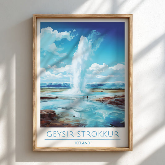 Geysir Strokkur, Iceland: The Surge – Modern Travel Art