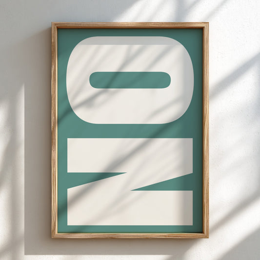 Framed artwork with abstract design on a light background