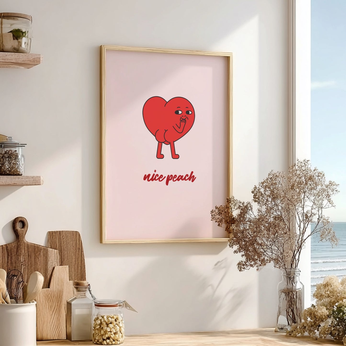 Organic Form Modern Art - The "Nice Peach" Minimalist Wall Print