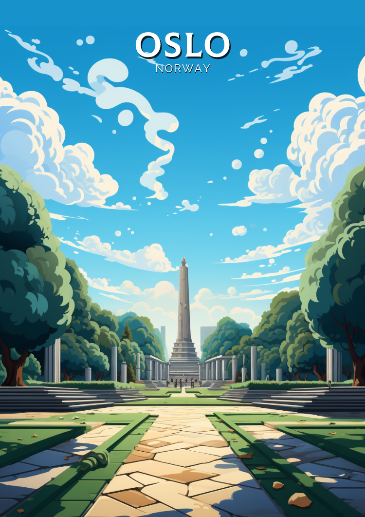 Décoration murale de voyage à Oslo - Affiche Norvège