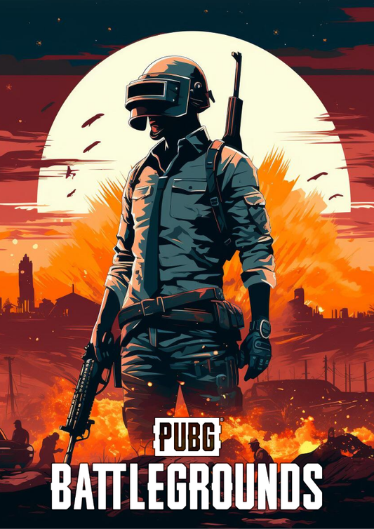 Affiche de PUBG Battlegrounds – Art du jeu Battle Royale