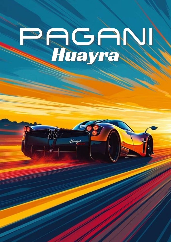 Affiche de voiture Pagani Huayra – Décoration murale de supercar exotique italienne