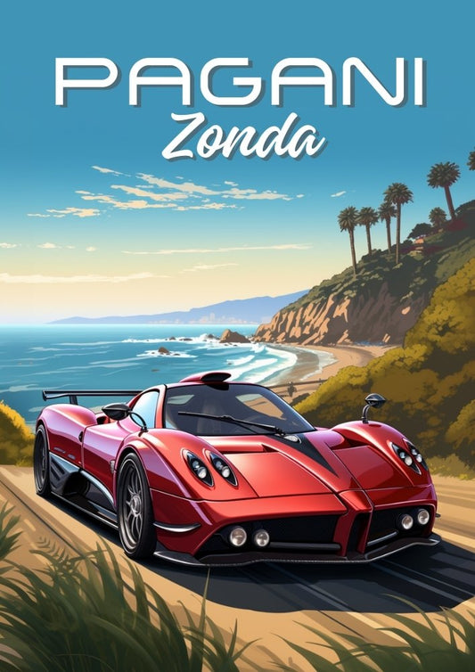 Affiche Pagani Zonda – Décoration murale hypercar italienne