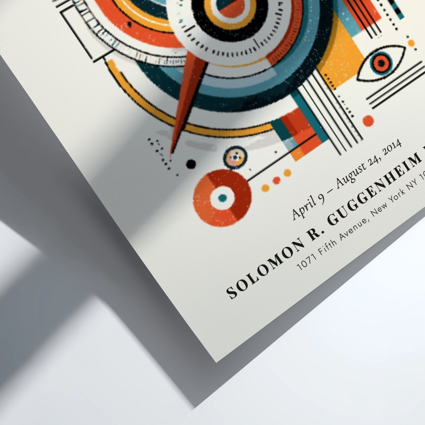 Kandinsky inspired poster featuring geometric shapes and vibrant colors