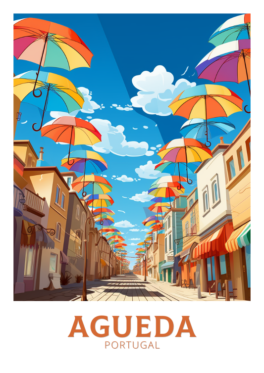 Impression de voyage à Agueda - Œuvre d'art portugaise