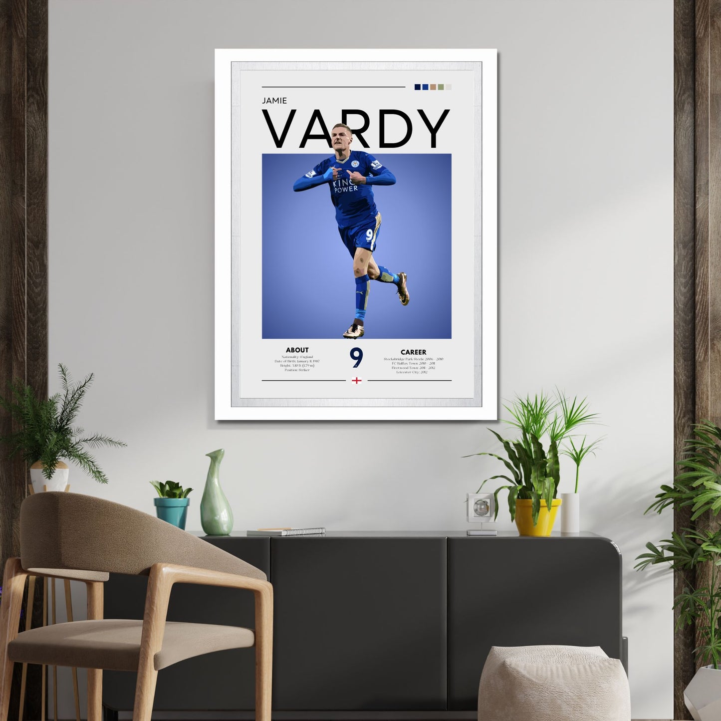 Jamie Vardy Leicester City Poster