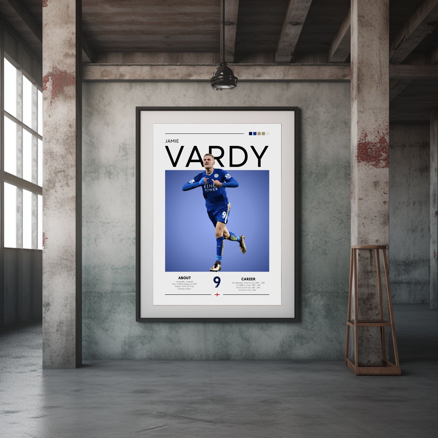 Jamie Vardy Leicester City Poster