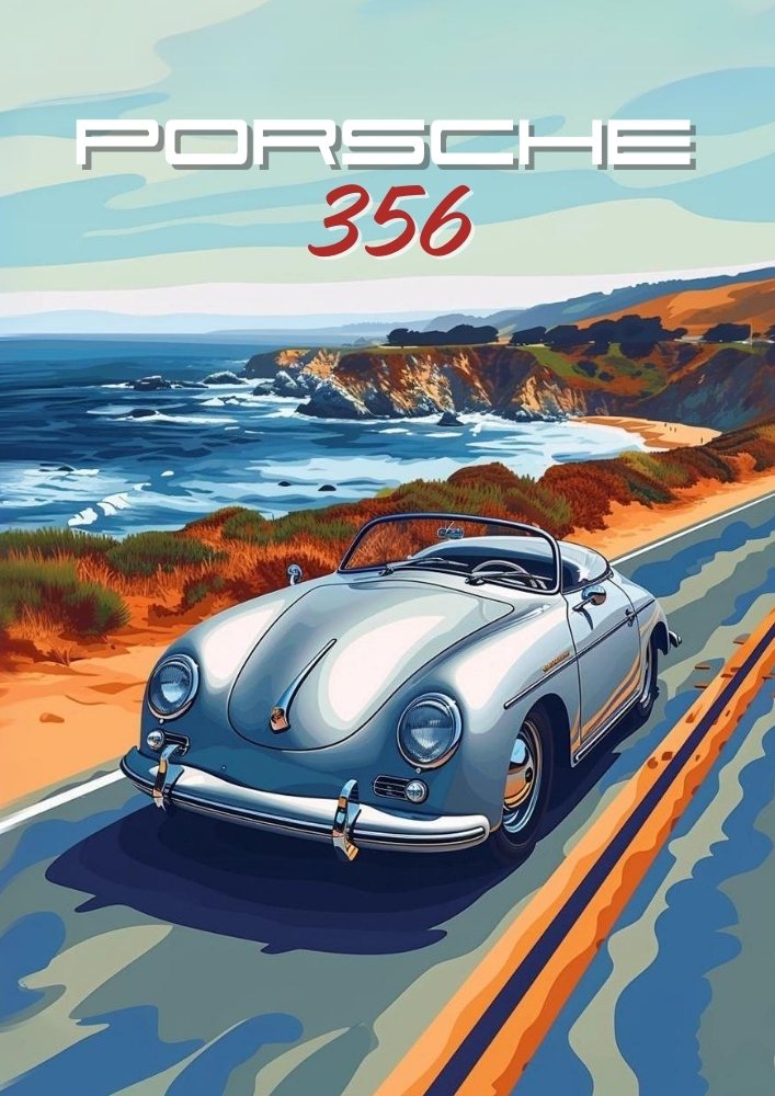 Impression Porsche 356 – Décoration murale de voiture de sport allemande classique des années 1940