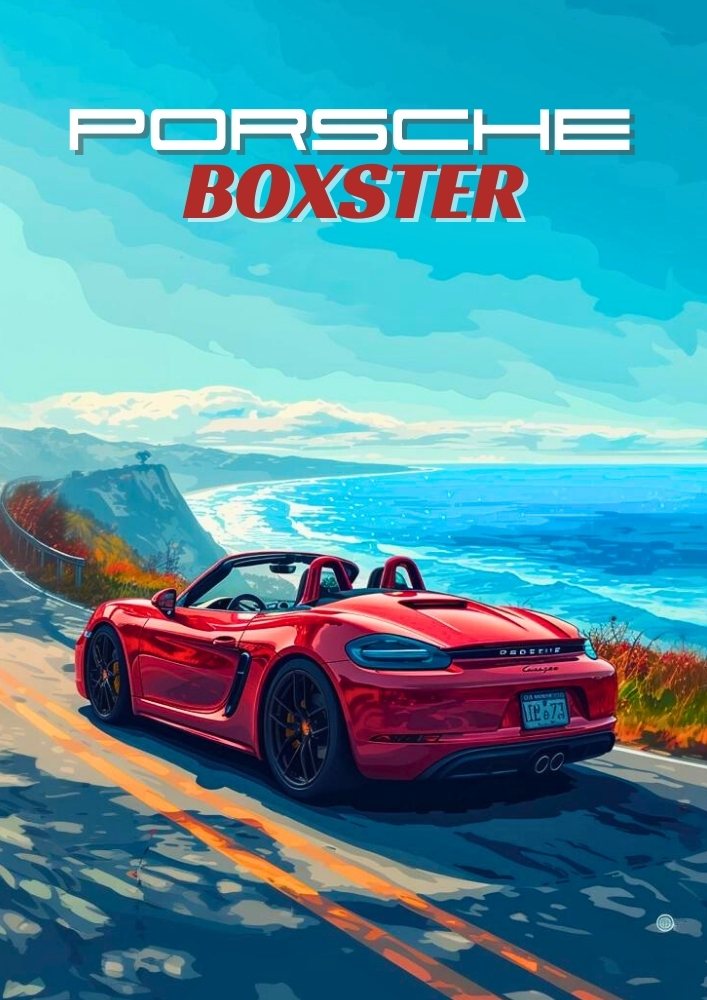 Impression Porsche Boxster – Décoration murale de voiture de sport allemande moderne des années 2010