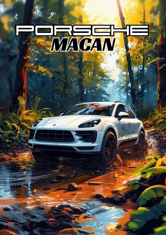 Impression Porsche Macan – Décoration murale de SUV allemand de luxe des années 2010