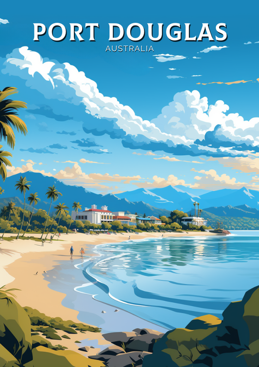 Affiche de voyage de Port Douglas - Wallart Australia