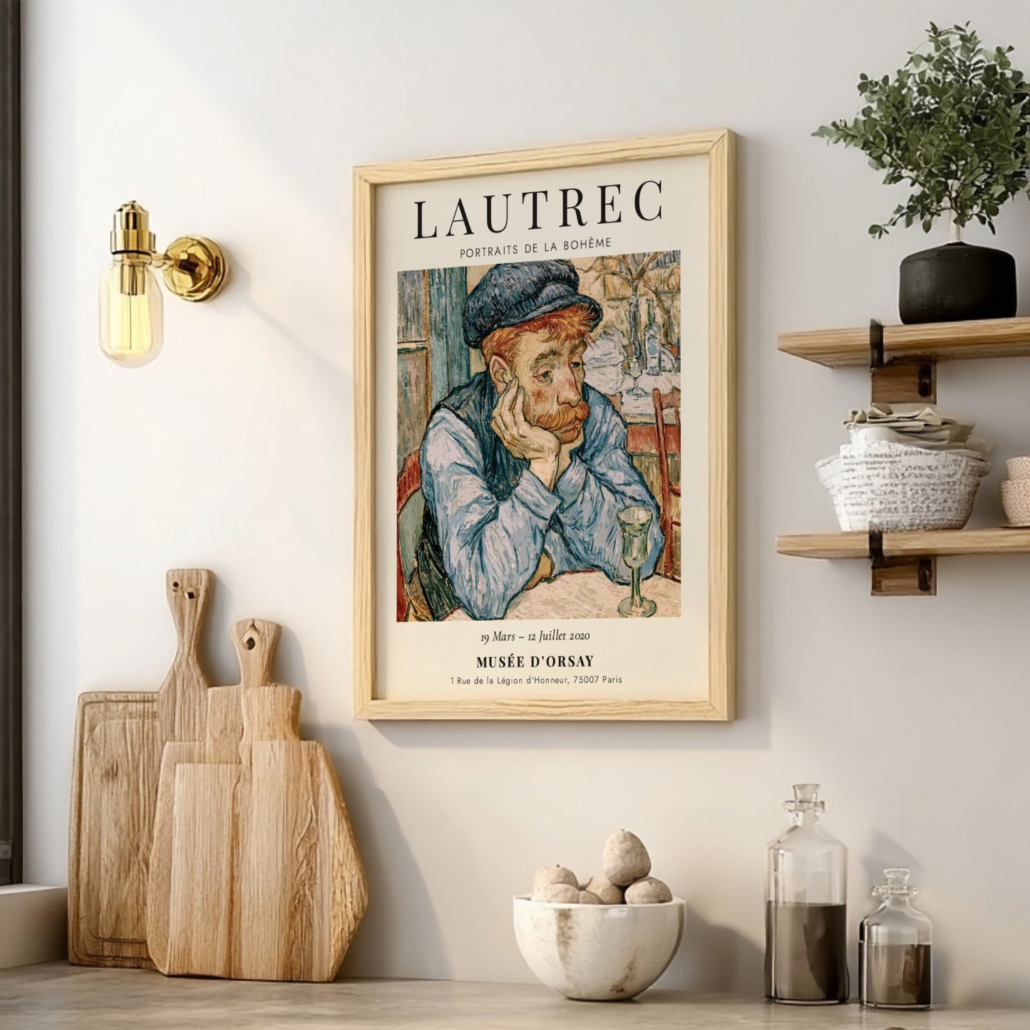 Toulouse-Lautrec poster featuring Portraits de la Bohème in vibrant colors and expressive style.