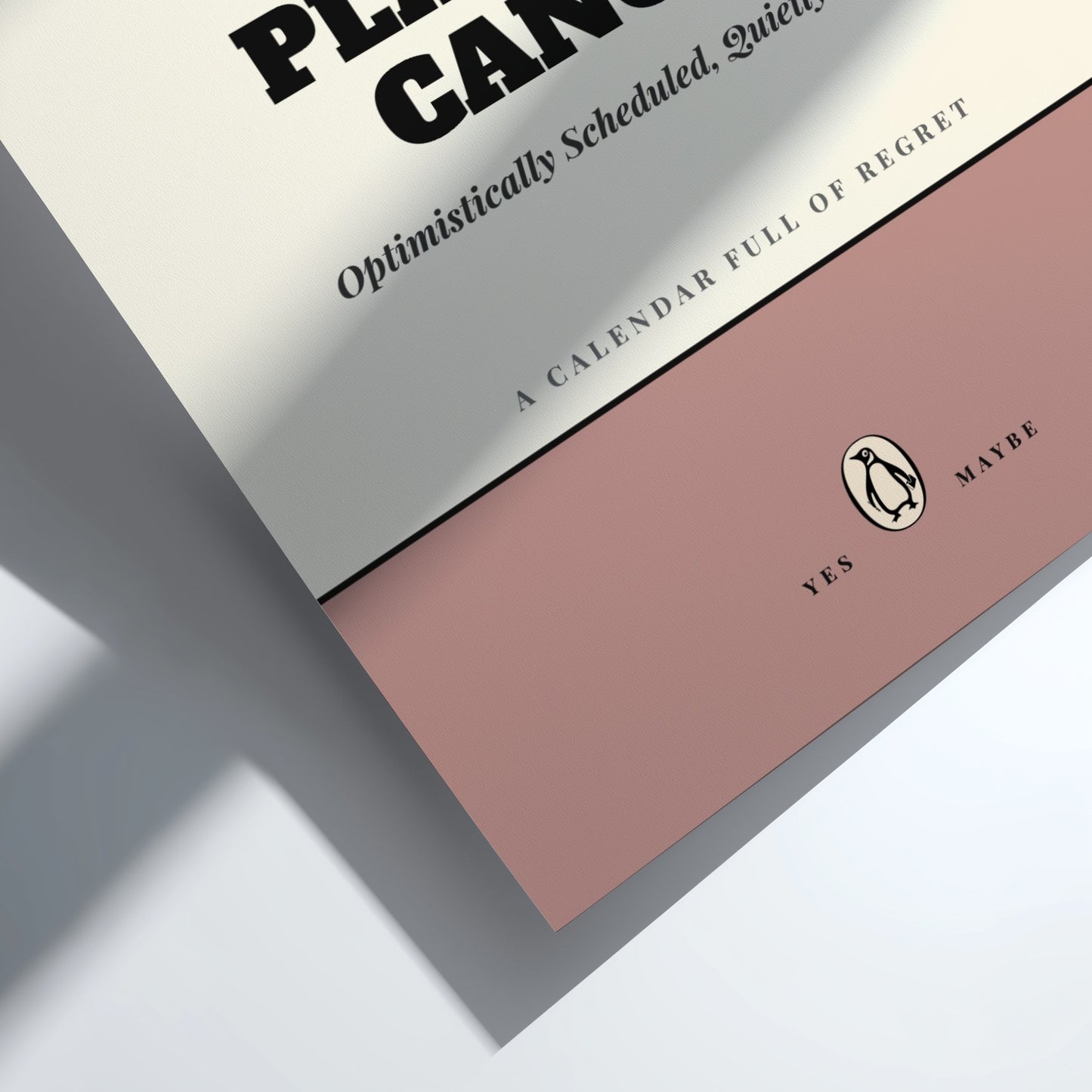 Funny quote poster featuring whimsical illustrations from the Penguins book in vibrant colors and playful