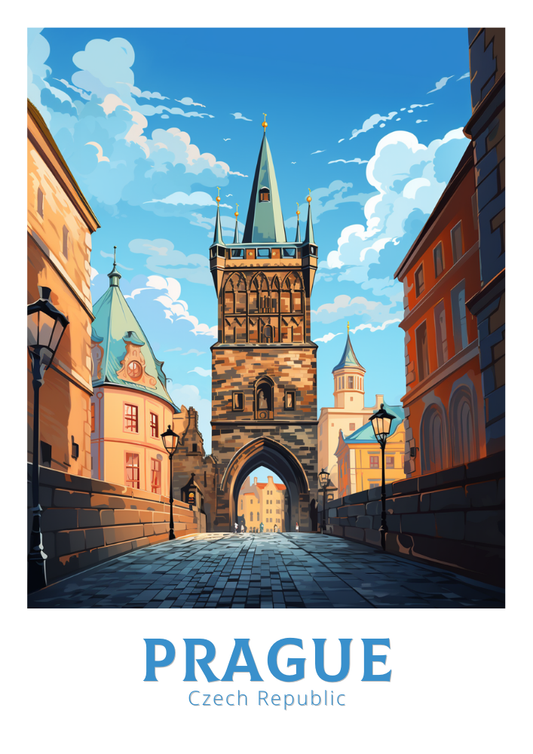 Décoration murale de voyage à Prague - Œuvre d'art de la République tchèque