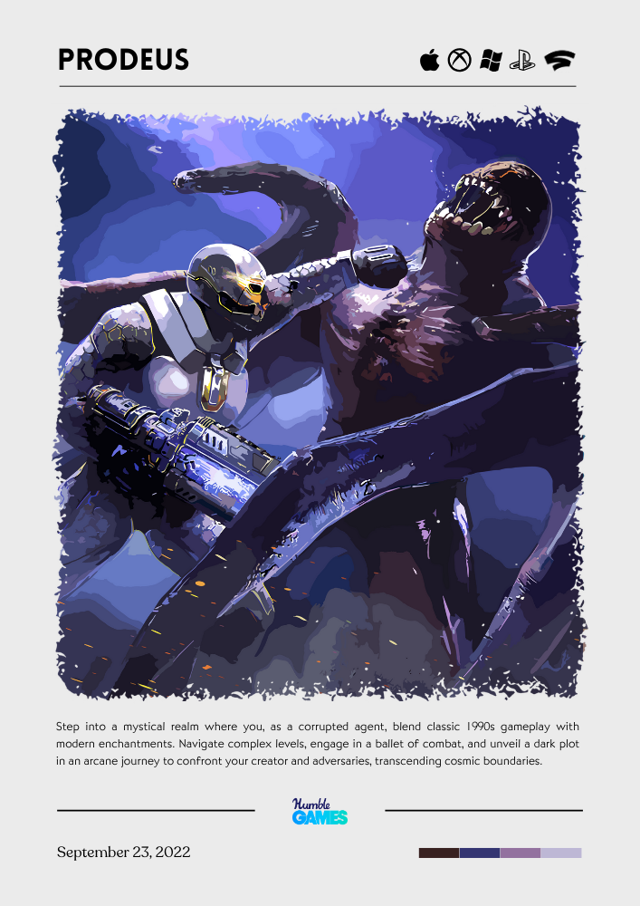 Affiche Prodeus – Décoration murale rétro pour les fans de Boomer Shooter