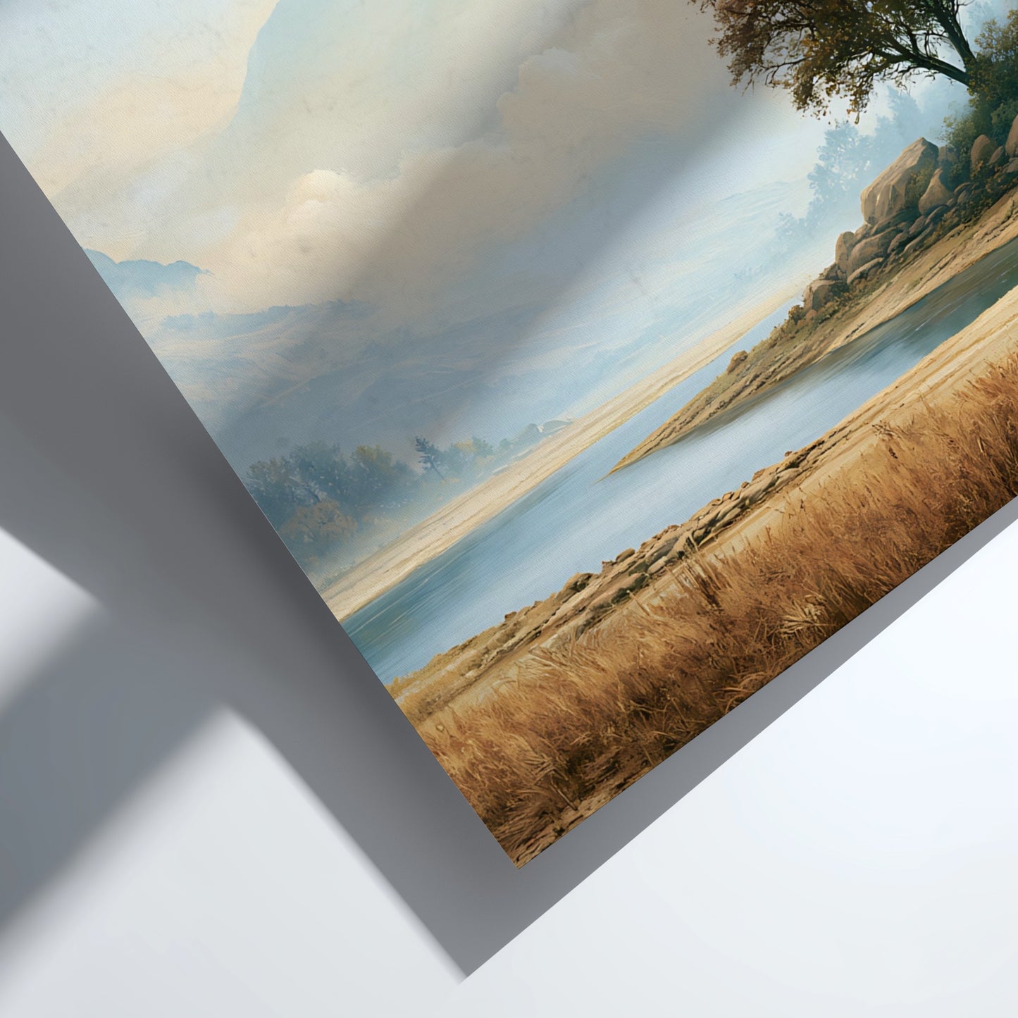 Poster featuring a serene mountain landscape and lake with Proverbs 3:6 scripture text overlay.