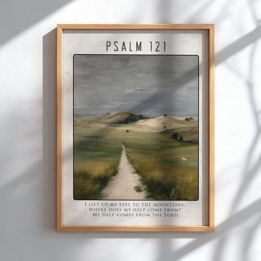 Psalm 121 Scripture Art - "My Help Comes from the Lord" Wall Print