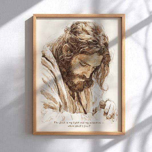 Psalm 27 Scripture Art - "The One Thing" Wall Print