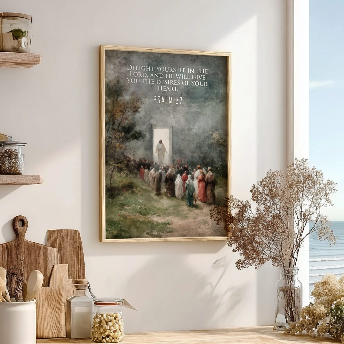 Psalm 37 Scripture Art - "Commit Your Way" Wall Print