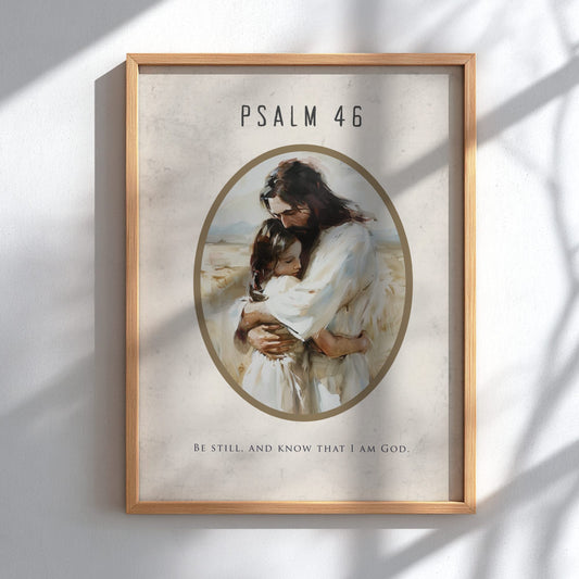 Psalm 46 Scripture Art - "The Stronghold" Wall Print