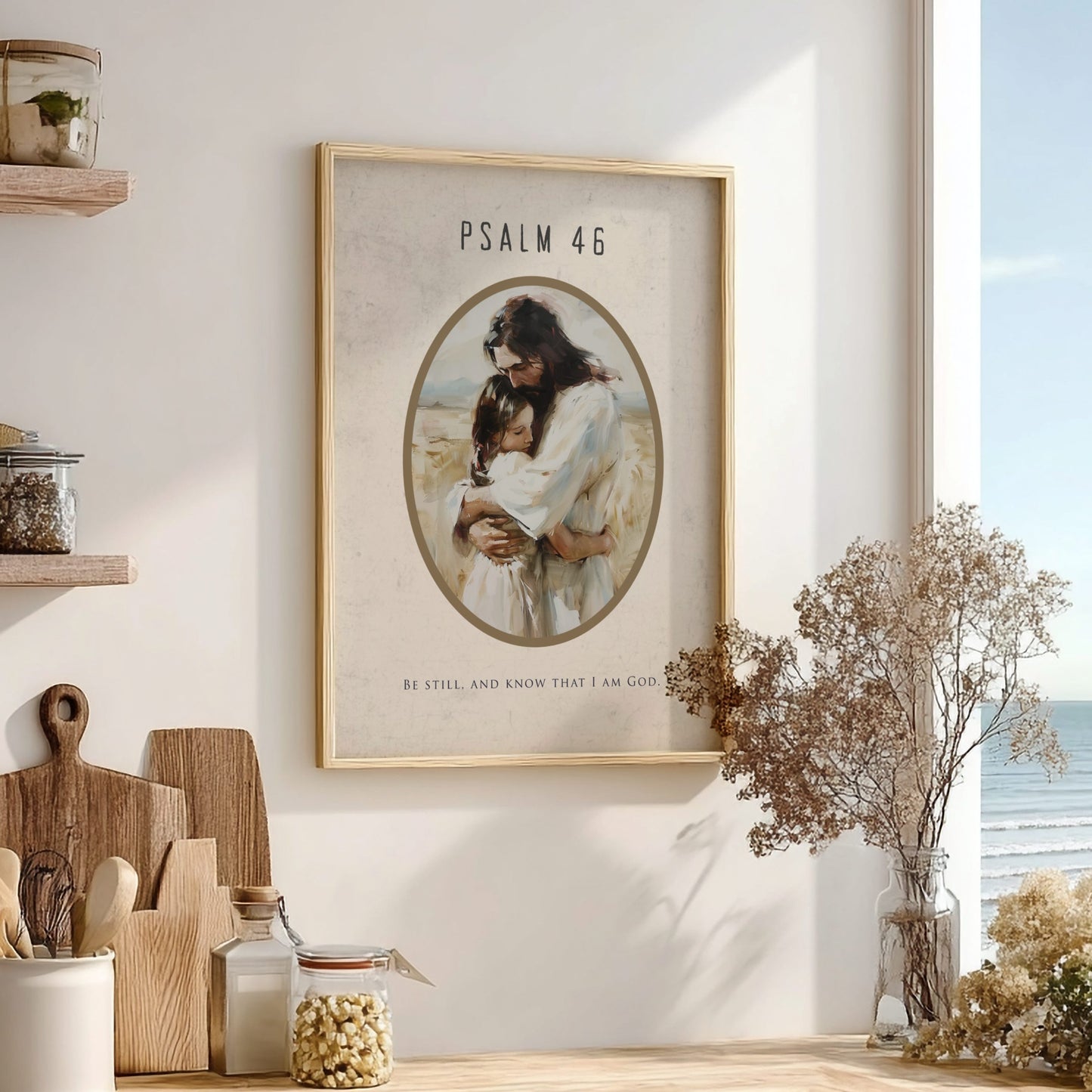 Psalm 46 Scripture Art - "The Stronghold" Wall Print