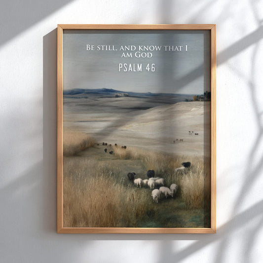 Psalm 46 Scripture Art - "The Help of God" Wall Print