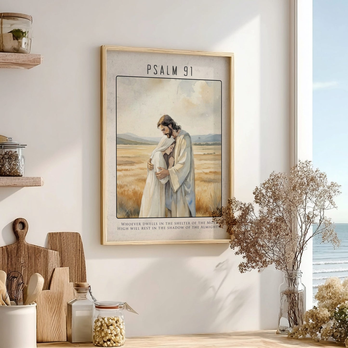Psalm 91 Scripture Art - "The Secret Place" Wall Print