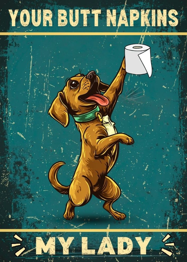 Funny Puppy Bathroom Print