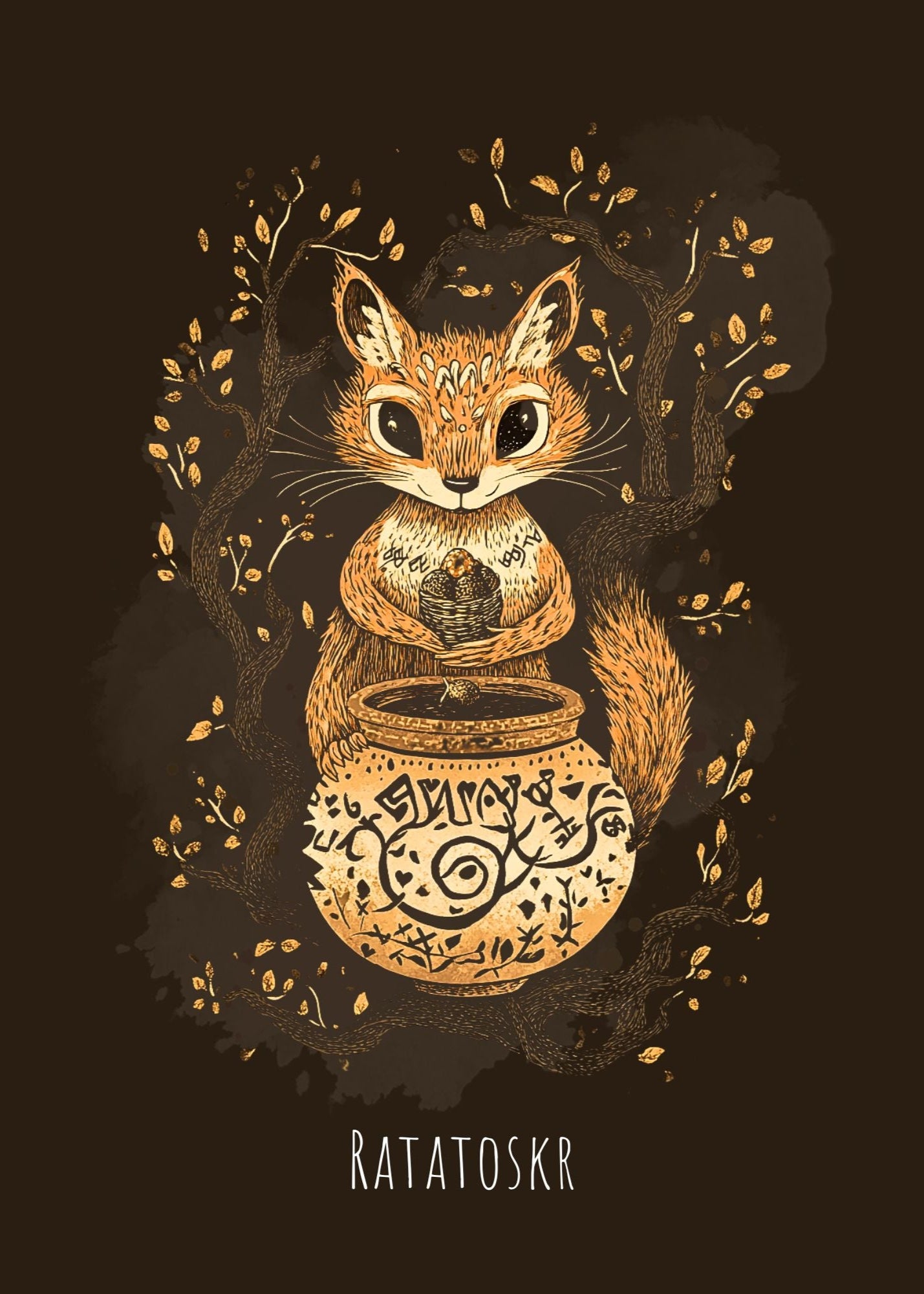 Ratatoskr Poster - Norse Mythology Messenger of Chaos