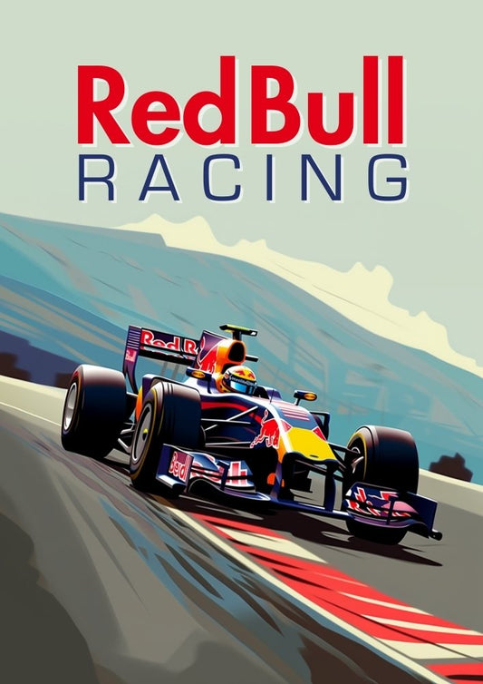 Affiche Red Bull RB9 – Impression de la F1 2013 de Vettel pour les fans