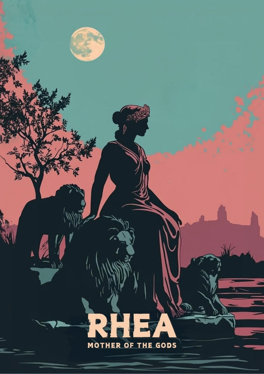 Affiche de la déesse Rhéa - Œuvre d'art de la Mère des dieux de l'Olympe