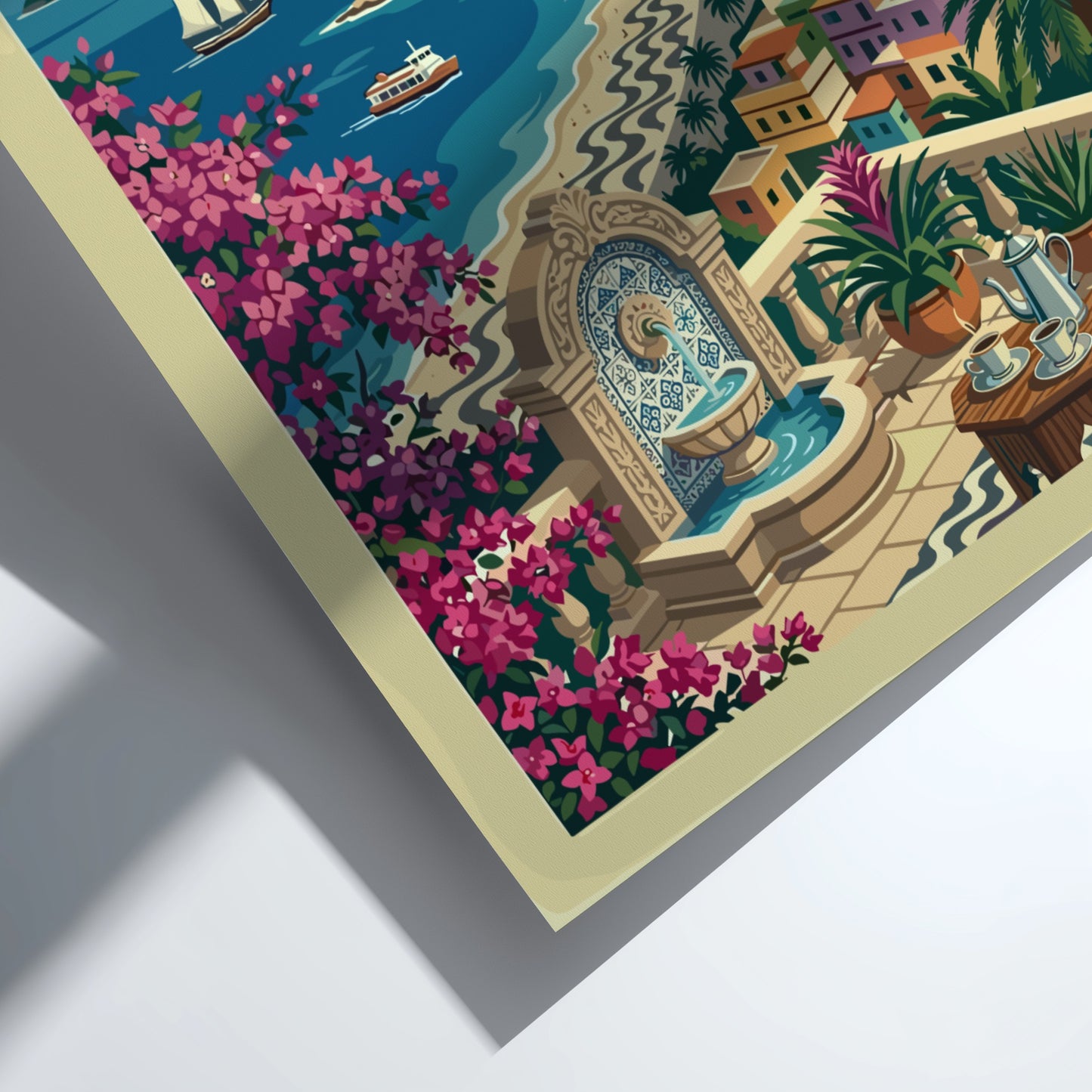 Vintage Rio de Janeiro travel poster featuring Christ the Redeemer and Copacabana beach.
